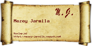 Mezey Jarmila névjegykártya